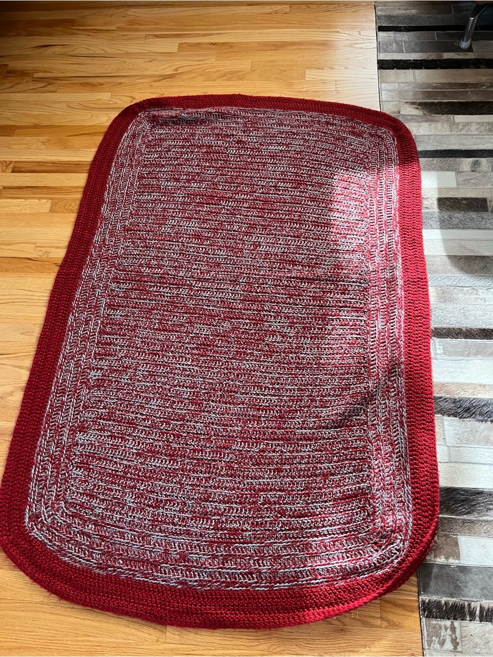 Handmade Crochet Throw Blanket – 66” x 42”